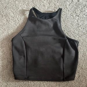 Dark grey Target workout tank top with built in sports bra